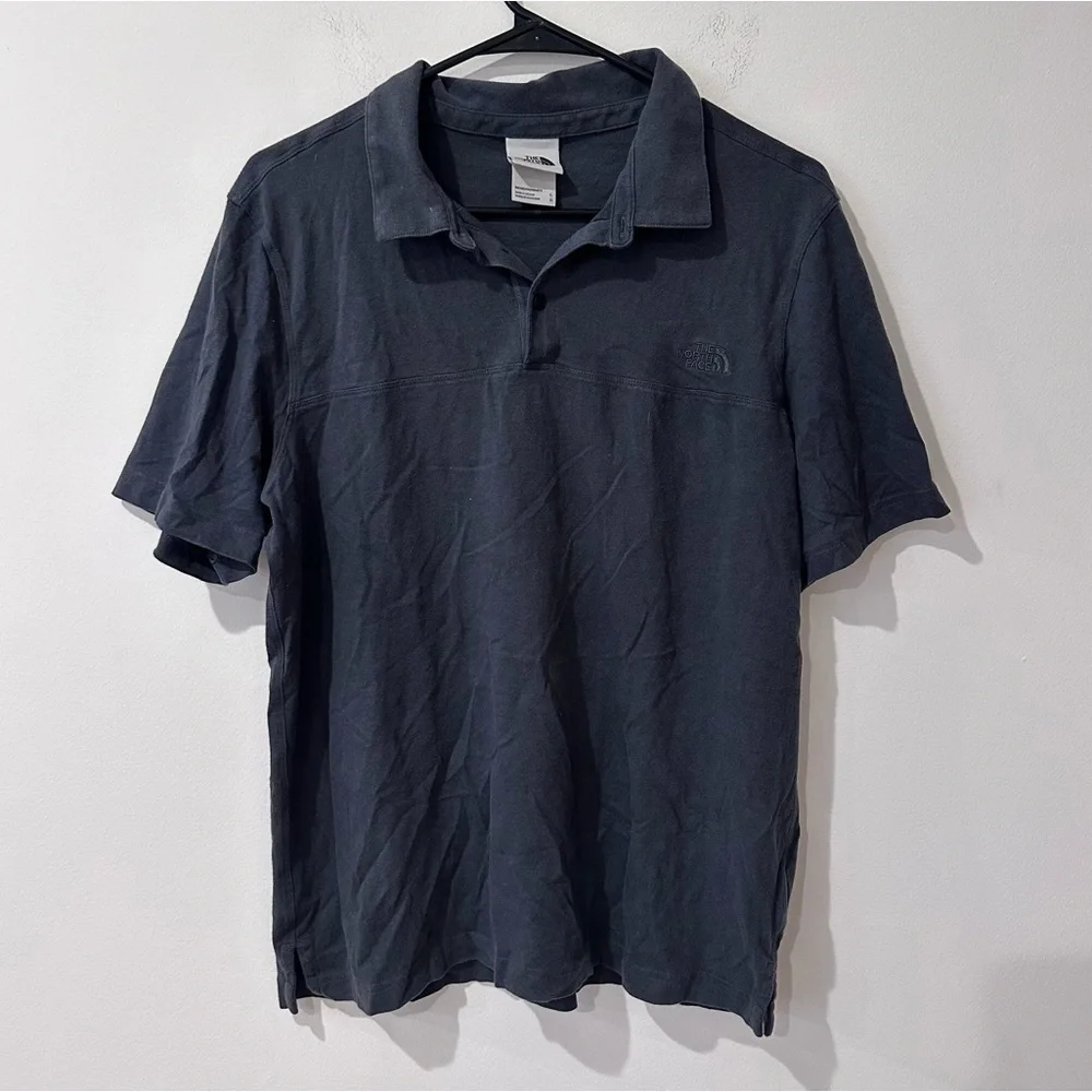 The north face mens black polo short sleeve shirt size large